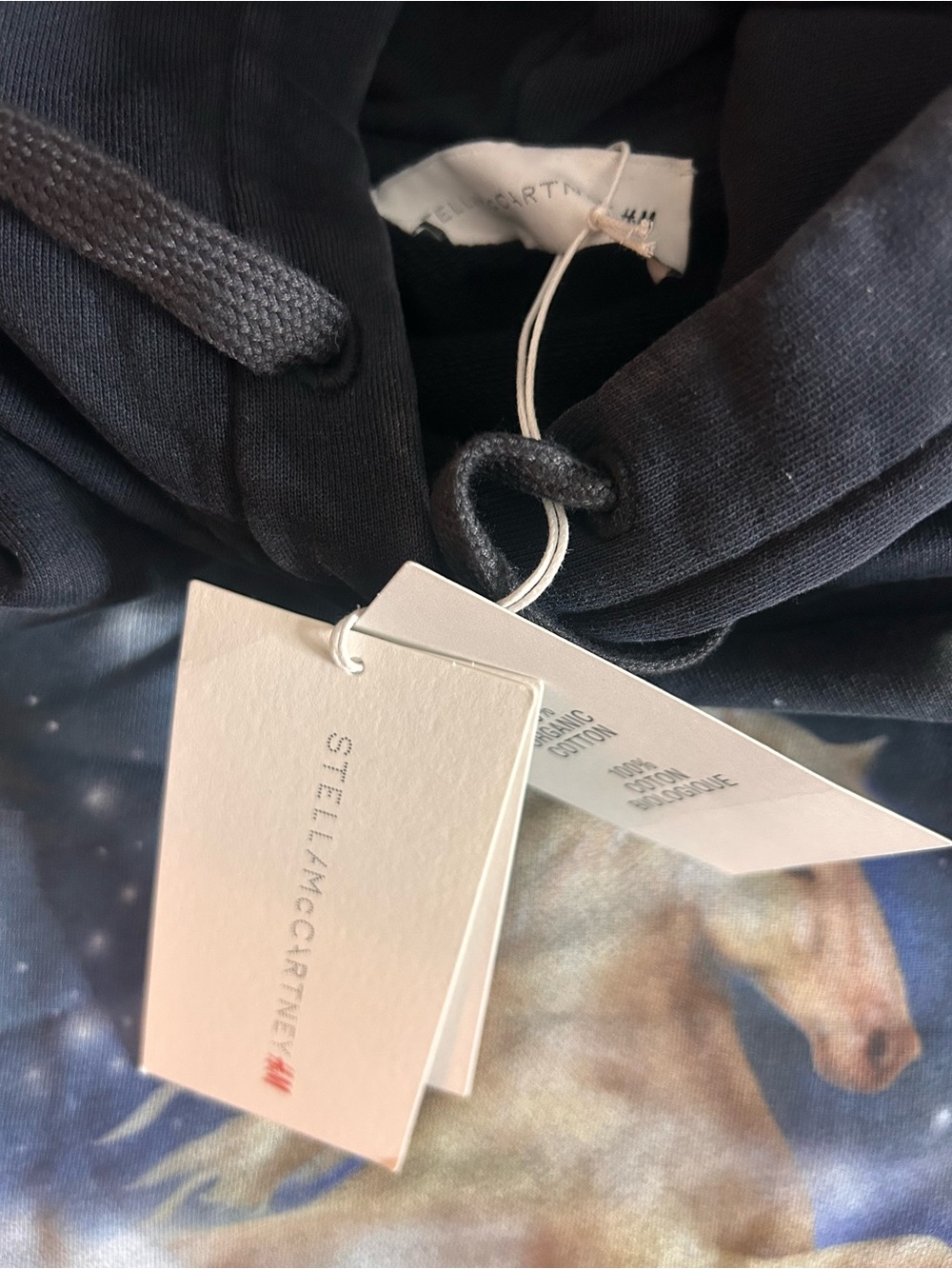 NWT (size small) H&M x Stella McCartney Women's Printed Cotton Hoodie - Picture 5 of 7